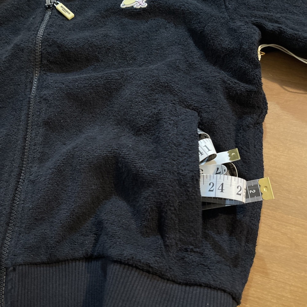 Bananas Monkey Jacket Men S‎ Black Terry Cloth Full Zip Heavyweight Embroidery - Picture 7 of 9